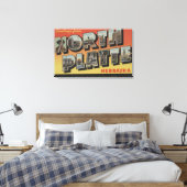 North Platte, Nebraska - Grote letterscènes Canvas Afdruk (Insitu (Slaapkamer))