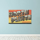 North Platte, Nebraska - Grote letterscènes Canvas Afdruk (Insitu (Houten vloer))