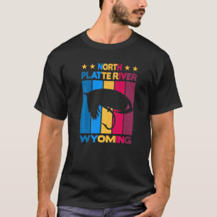 North Platte Rivier Wyoming Fly Fishing T-shirt