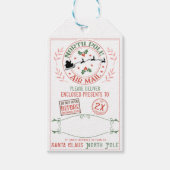 North Pole Air Mail Cadeaulabel (Voorkant)