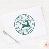 North Pole Air Mail Ronde Sticker (Envelop)