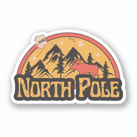 North Pole, Alaska Sticker (Voorkant)