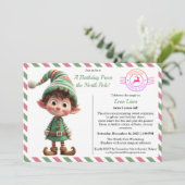 North Pole Birthday Magic | Enchanted Elf Kaart (Staand voorkant)