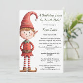 North Pole Birthday Magic | Enchanted Elf Kaart (Staand voorkant)