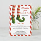 North Pole Birthday Magic | Enchanted Elf Kaart (Staand voorkant)