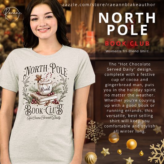 North Pole Book Club Dames Tri-blend T-Shirt