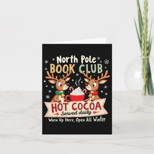 North Pole Book Club Hot Cocoa geserveerd dagelijk Kaart (Voorkant)