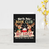 North Pole Book Club Hot Cocoa geserveerd dagelijk Kaart (Gele Bloem)