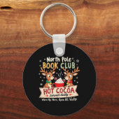North Pole Book Club Hot Cocoa geserveerd dagelijk Sleutelhanger (Voorkant)