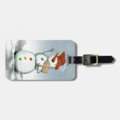 North Pole Bound Snowman Bagagelabel (Voorkant horizontaal)