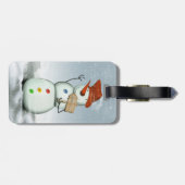 North Pole Bound Snowman Bagagelabel (Achterkant horizontaal)