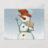 North Pole Bound Snowman Briefkaart (Voorkant)