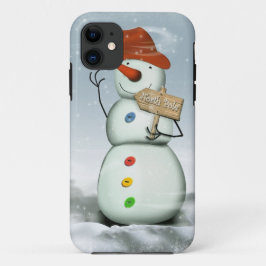 North Pole Bound Snowman iPhone 11 Hoesje