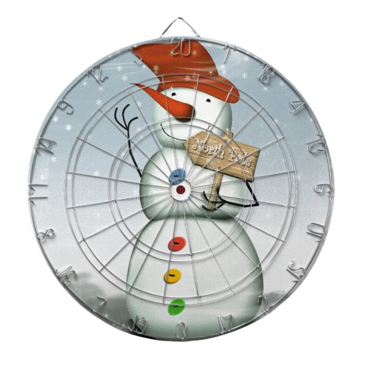 North Pole Bound Snowman Dartbord (Voorkant)