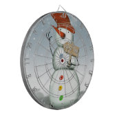 North Pole Bound Snowman Dartbord (Voorkant Links)