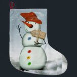 North Pole Bound Snowman Grote Kerstsok<br><div class="desc">North Pole Bound Snowman</div>