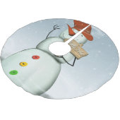 North Pole Bound Snowman Kerstboom Rok (Gekanteld)