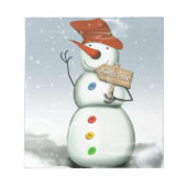 North Pole Bound Snowman Notitieblok (Voorkant)