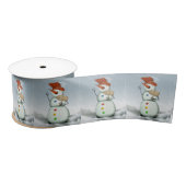 North Pole Bound Snowman Satijnen Lint (Spoel)