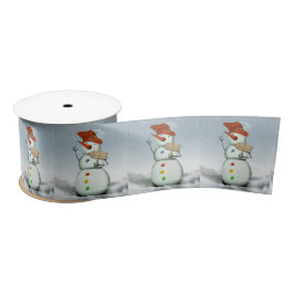 North Pole Bound Snowman Satijnen Lint
