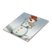North Pole Bound Snowman Tegeltje (Zijkant)