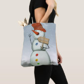 North Pole Bound Snowman Tote Bag (Dichtbij)