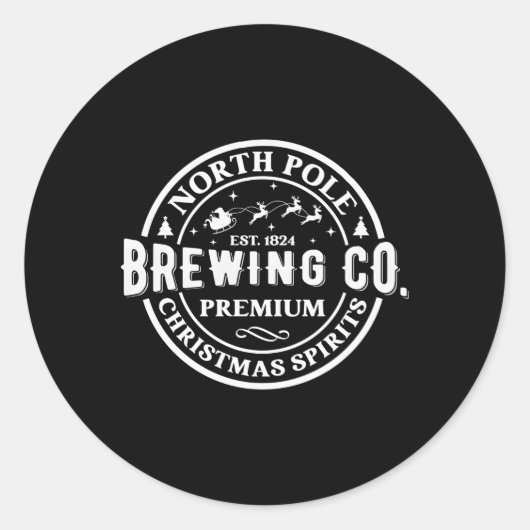 North Pole Brewing Co Company Spirits Ronde Sticker (Voorkant)