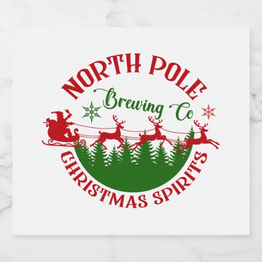 North Pole Brewing Company Bier Etiket (Enkel label)