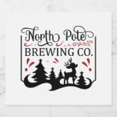 North Pole Brewing Company Bier Etiket (Enkel label)