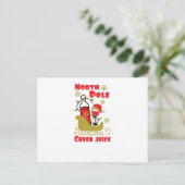 North Pole Cheer-sap Uitnodiging Briefkaart (Staand voorkant)