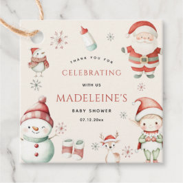 North Pole Christmas Express bezorging Baby shower Bedankjes Labels