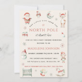 North Pole Christmas Express bezorging Baby shower Kaart (Voorkant)
