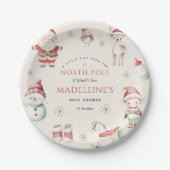 North Pole Christmas Express bezorging Baby shower Papieren Bordje (Voorkant)