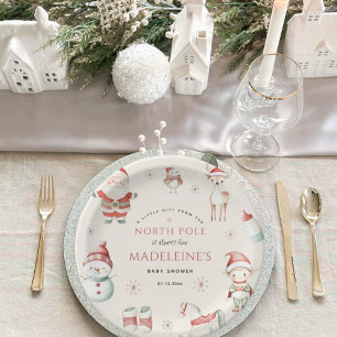 North Pole Christmas Express bezorging Baby shower Papieren Bordje