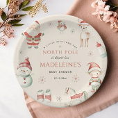 North Pole Christmas Express bezorging Baby shower Papieren Bordje
