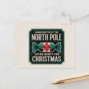 North Pole Christmas mints voeg bericht toe Feestdagenkaart