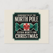 North Pole Christmas mints voeg bericht toe Feestdagenkaart (Voorkant)