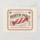 North Pole Christmas mints voeg bericht toe Feestdagenkaart (Voorkant)