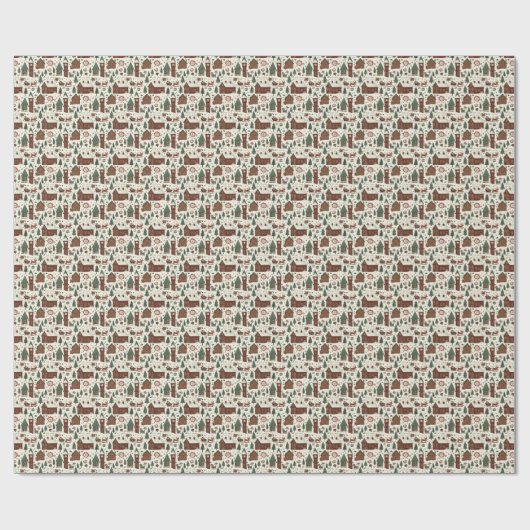 North Pole Christmas Town  Cadeaupapier (Vlak)