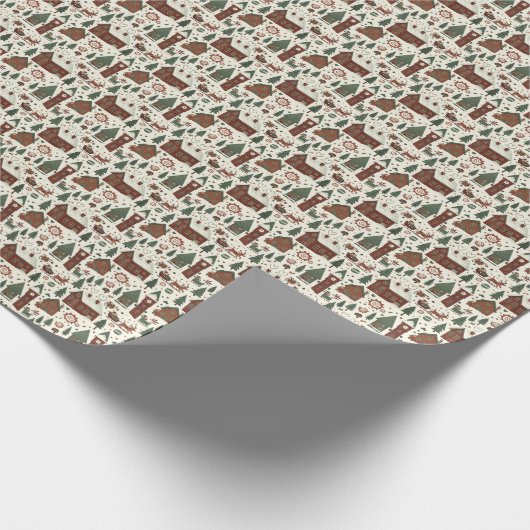 North Pole Christmas Town Cadeaupapier (Hoek)