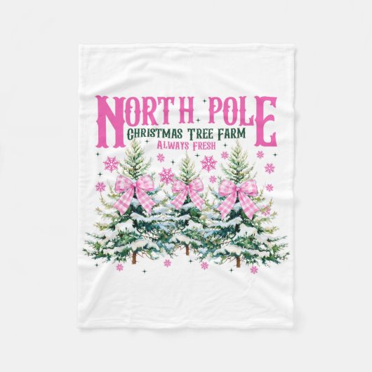 North-pole Christmas Tree Always Fresh Coquette Bo Fleece Deken (Voorkant)