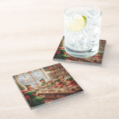 North Pole Confectionary Glazen Onderzetter (Schuin)