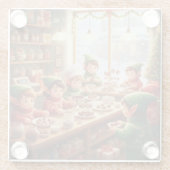 North Pole Confectionary Glazen Onderzetter (Achterkant)