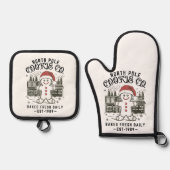 North Pole Cookie Co. Ovenwant & Pannenlap Set (Voorkant)