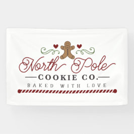 North Pole cookie Company kerst Spandoek