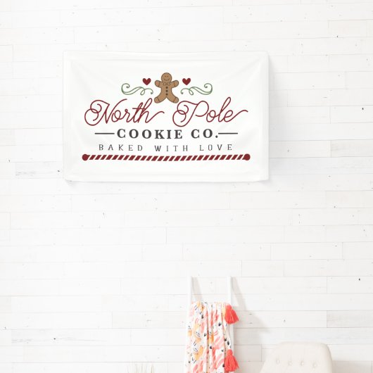 North Pole cookie Company kerst Spandoek (Insitu)