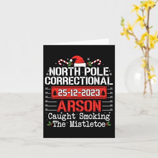 North Pole Correctional Arson Matching Family Chri Kaart (Gele Bloem)