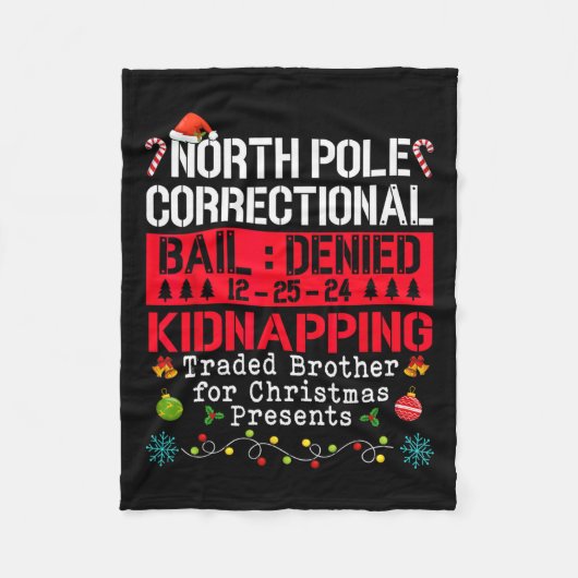 North Pole Correctional Kidnapping geruilde broer Fleece Deken (Voorkant)