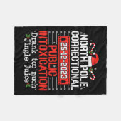 North Pole Correctional Public Intoxication Famili Fleece Deken (Voorkant (Horizontaal))