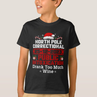 North Pole Correctional Public Intoxication Famili T-shirt